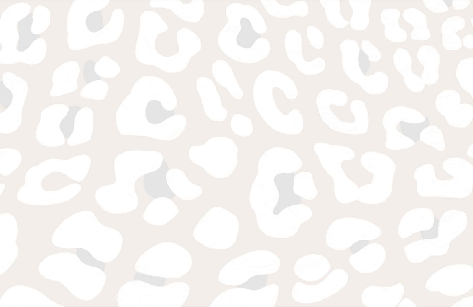 Pale White Leopard Print Background