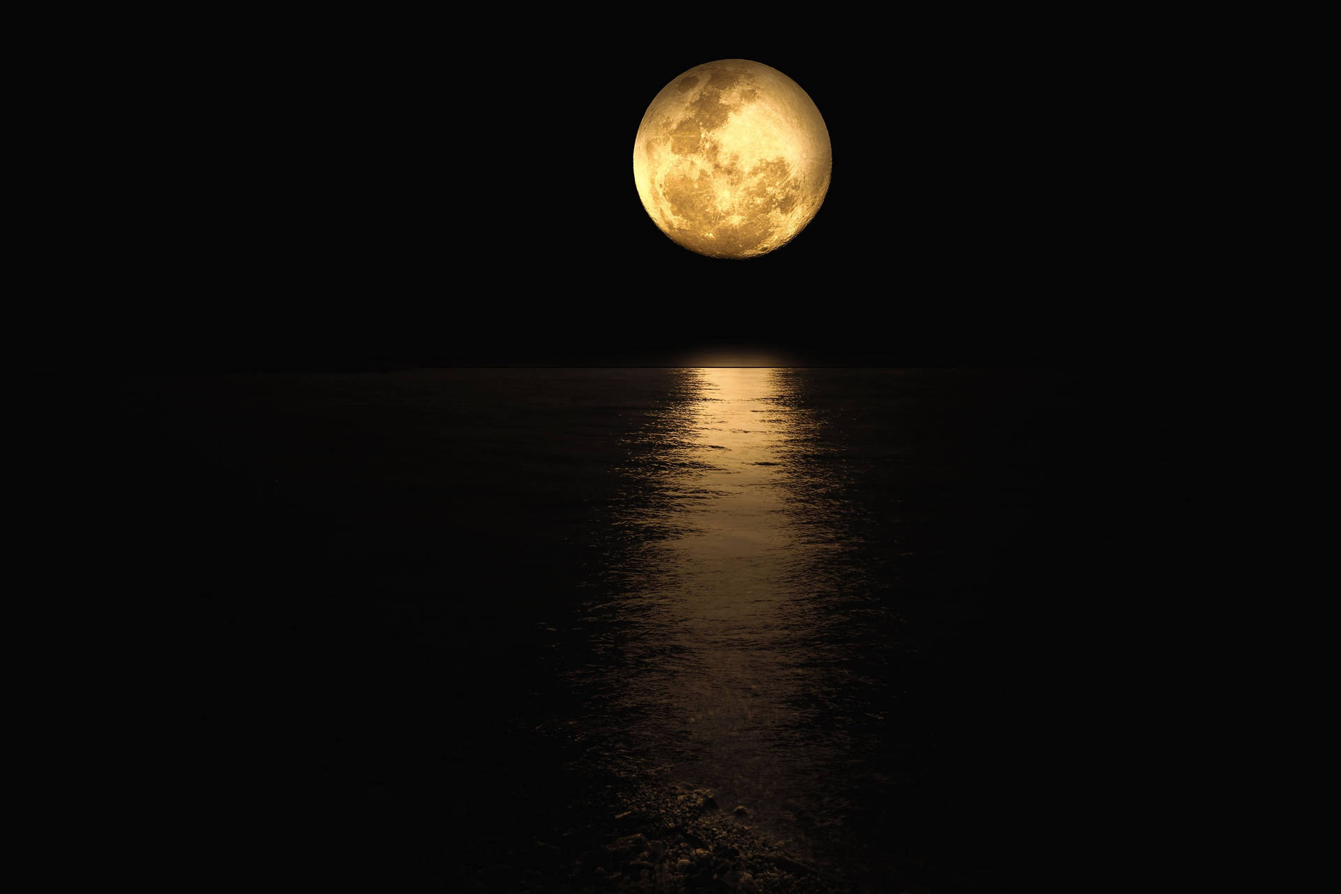 Pale Yellow Moonlight 4k Background