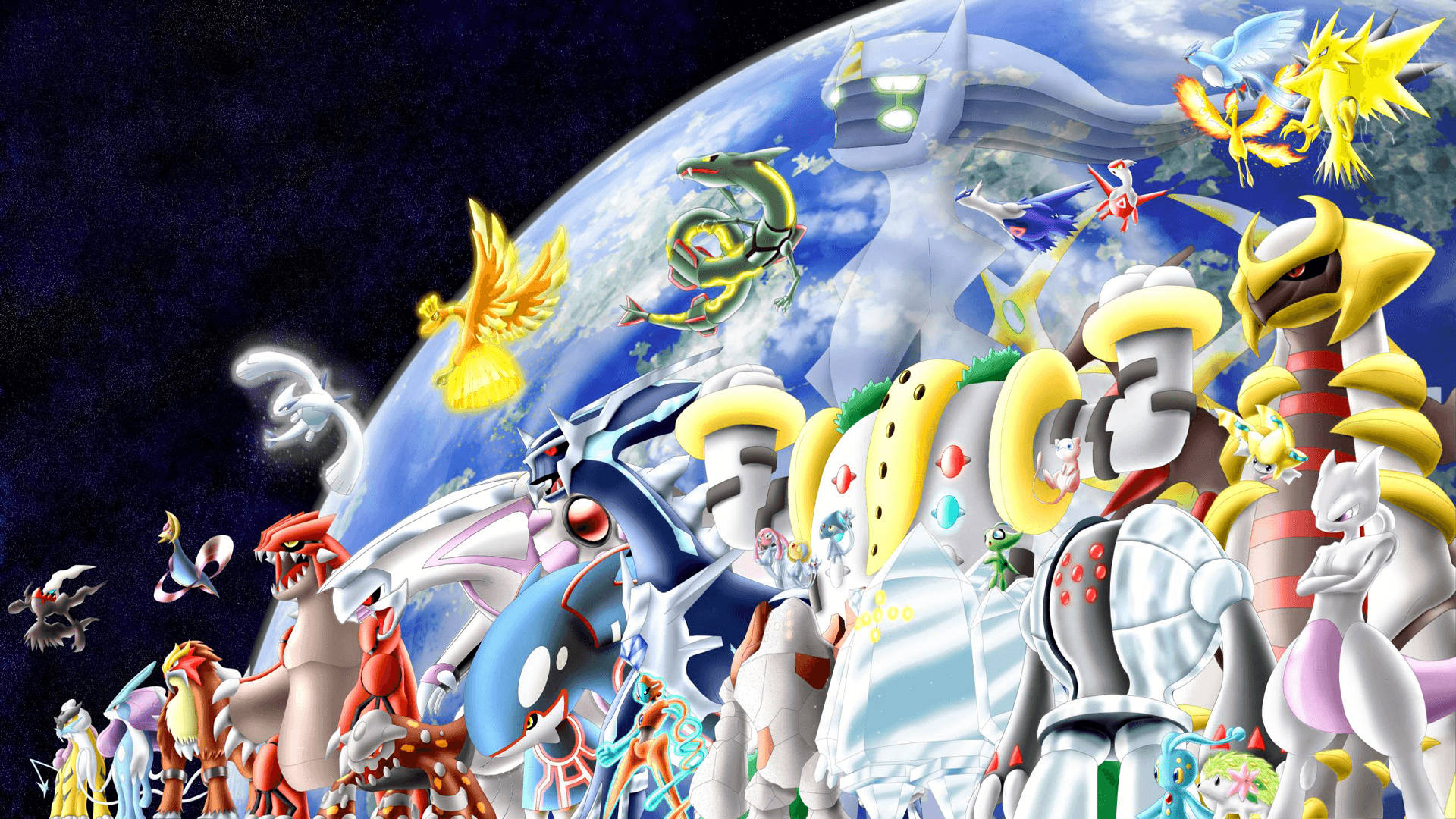 Palkia, The Spatial Pokémon, Dominating Galactic Battles Background