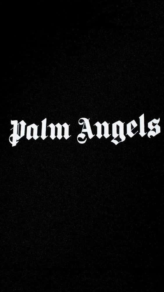 Palm Angels Logo On A Black Background Background