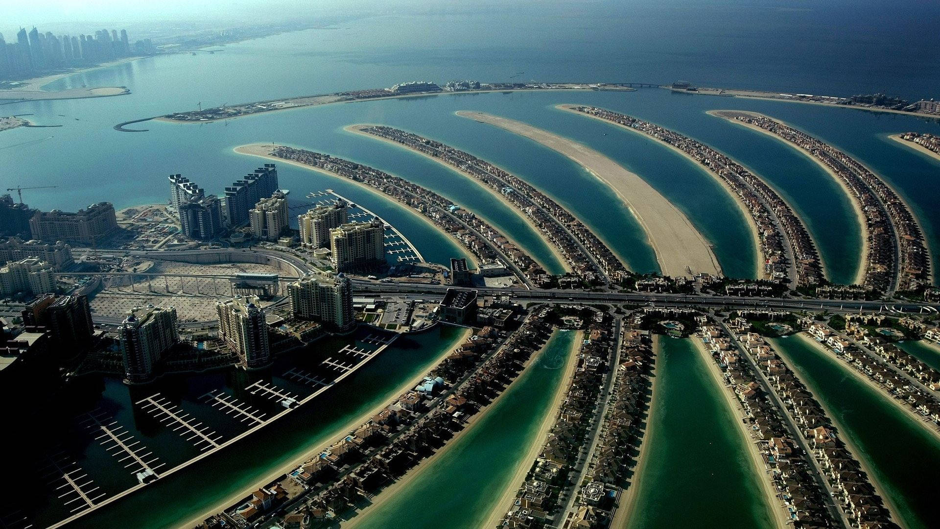 Palm Island Dubai Background