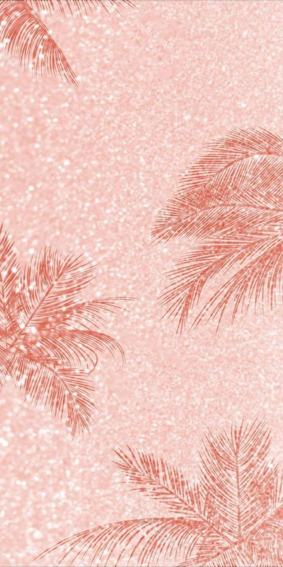 Palm Leaves Rose Gold Iphone Background