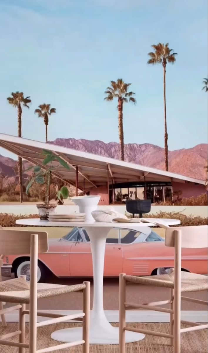 Palm Springs Vintage Car Background