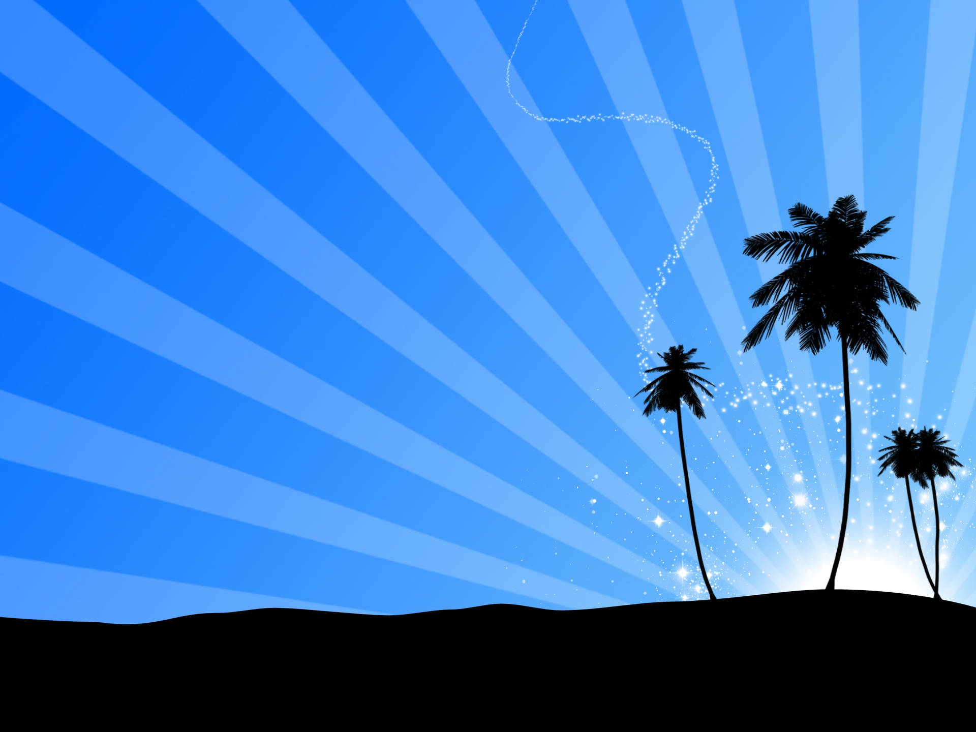Palm Trees Imaginative Digital Graphic Arts Background