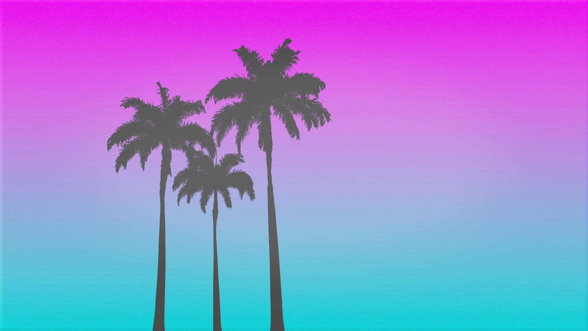 Palm Trees On A Blue And Purple Background Background