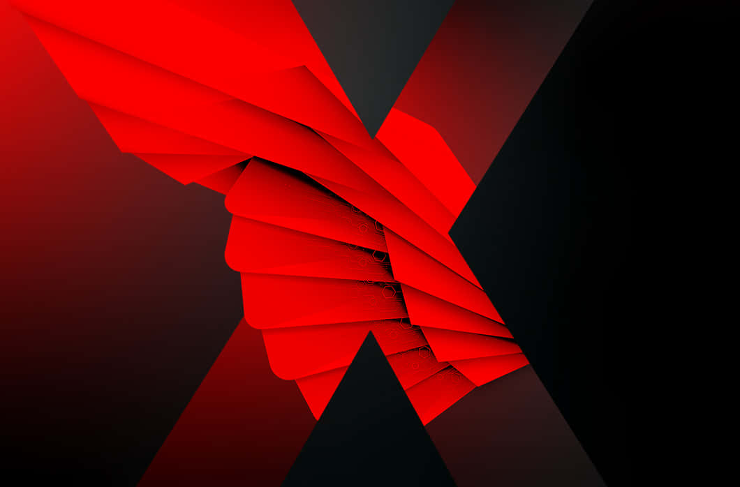 Palpable Artistic Scarlet Origami Background