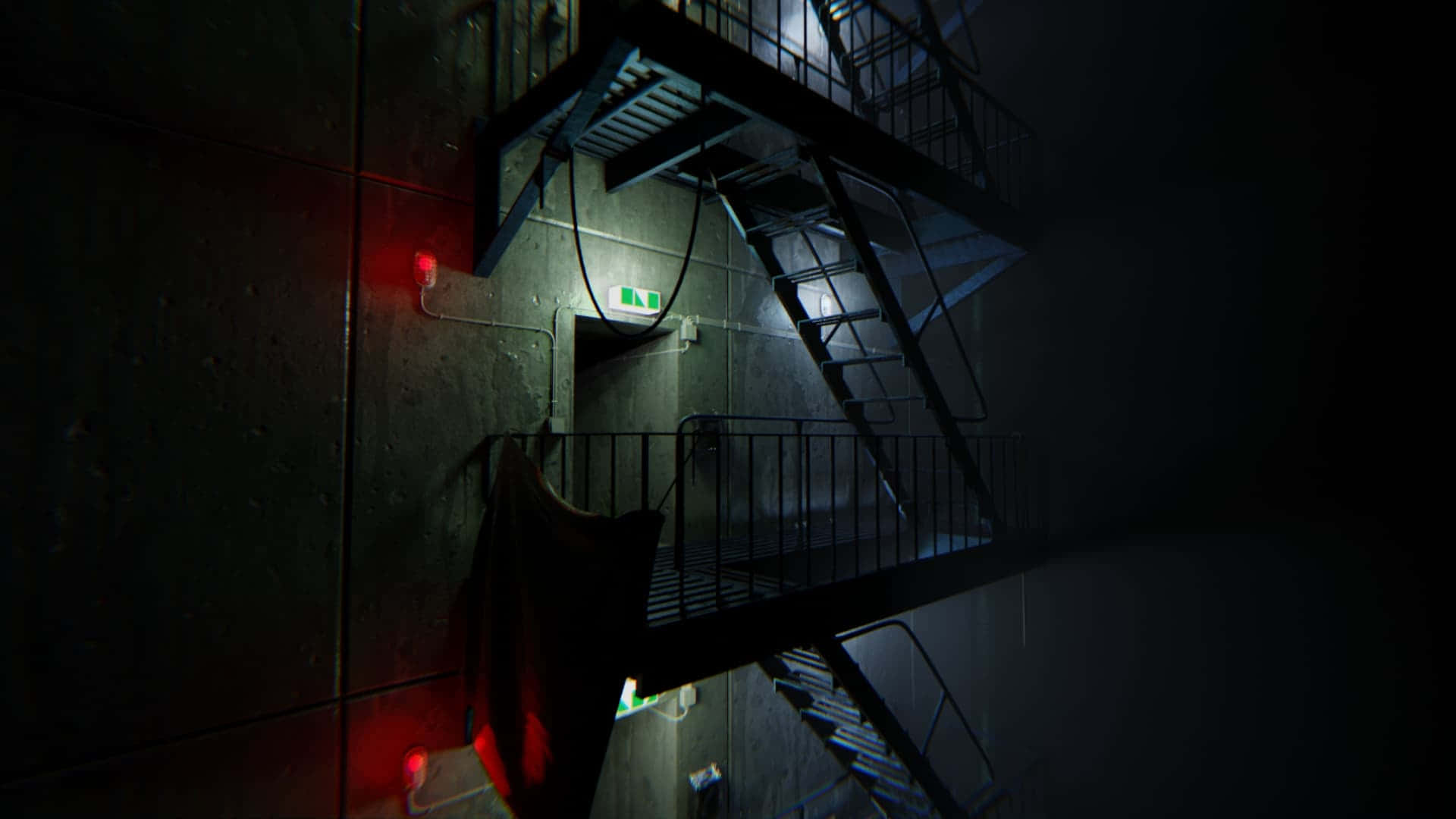 Palpable Suspense At Exit Door Background