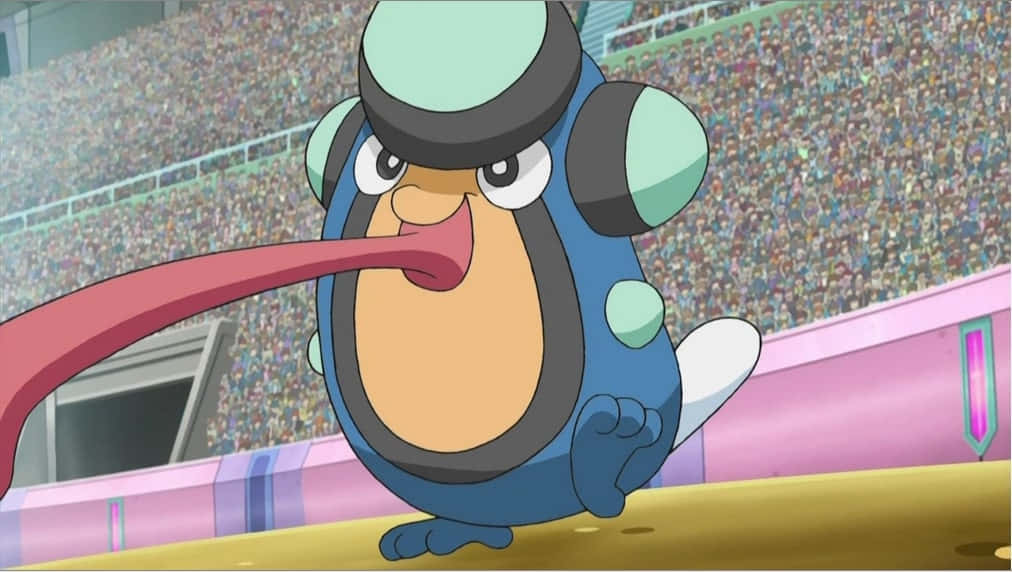 Palpitoad Sticking His Long Tongue Out Background
