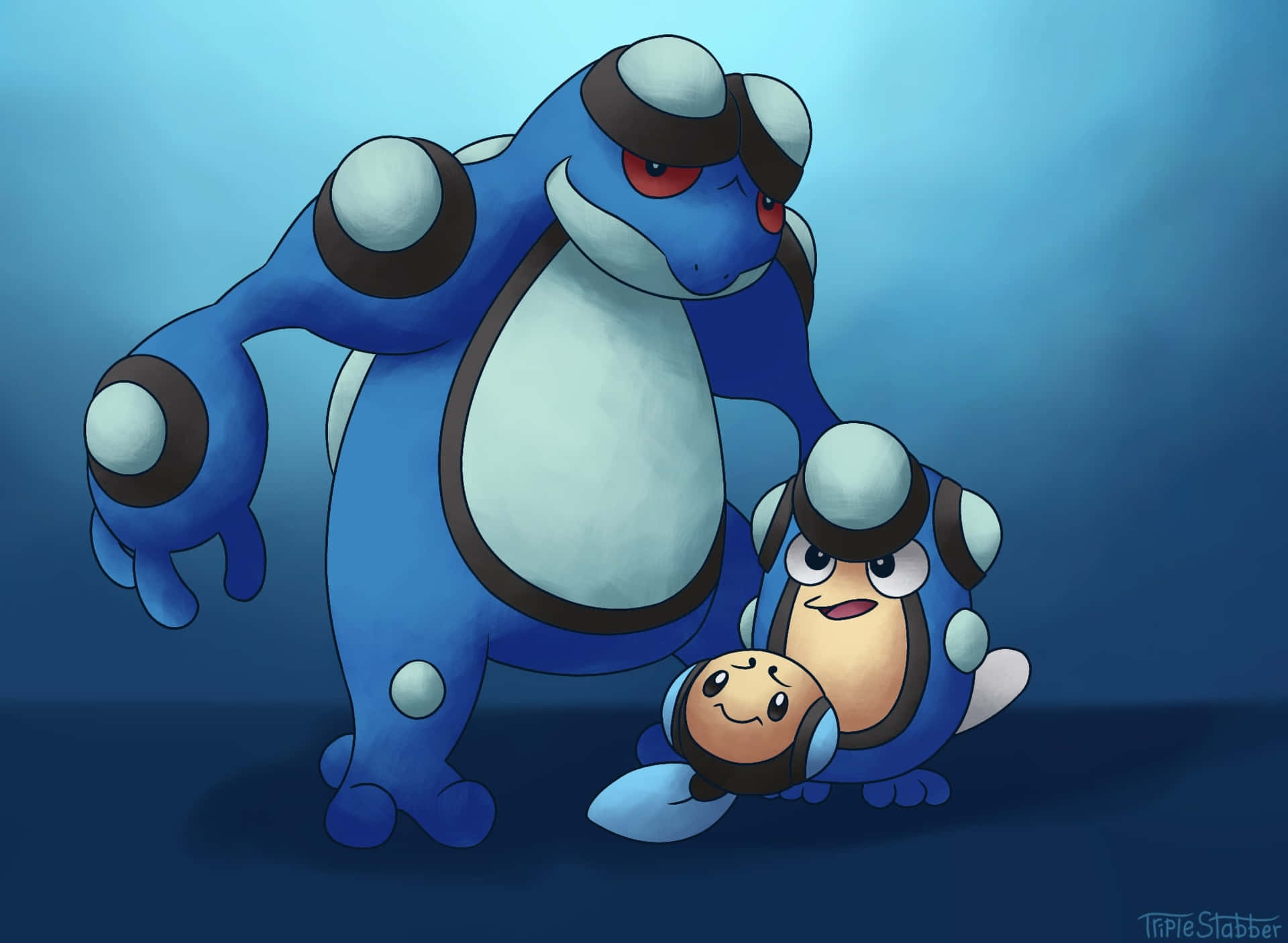 Palpitoad With Tympole Family