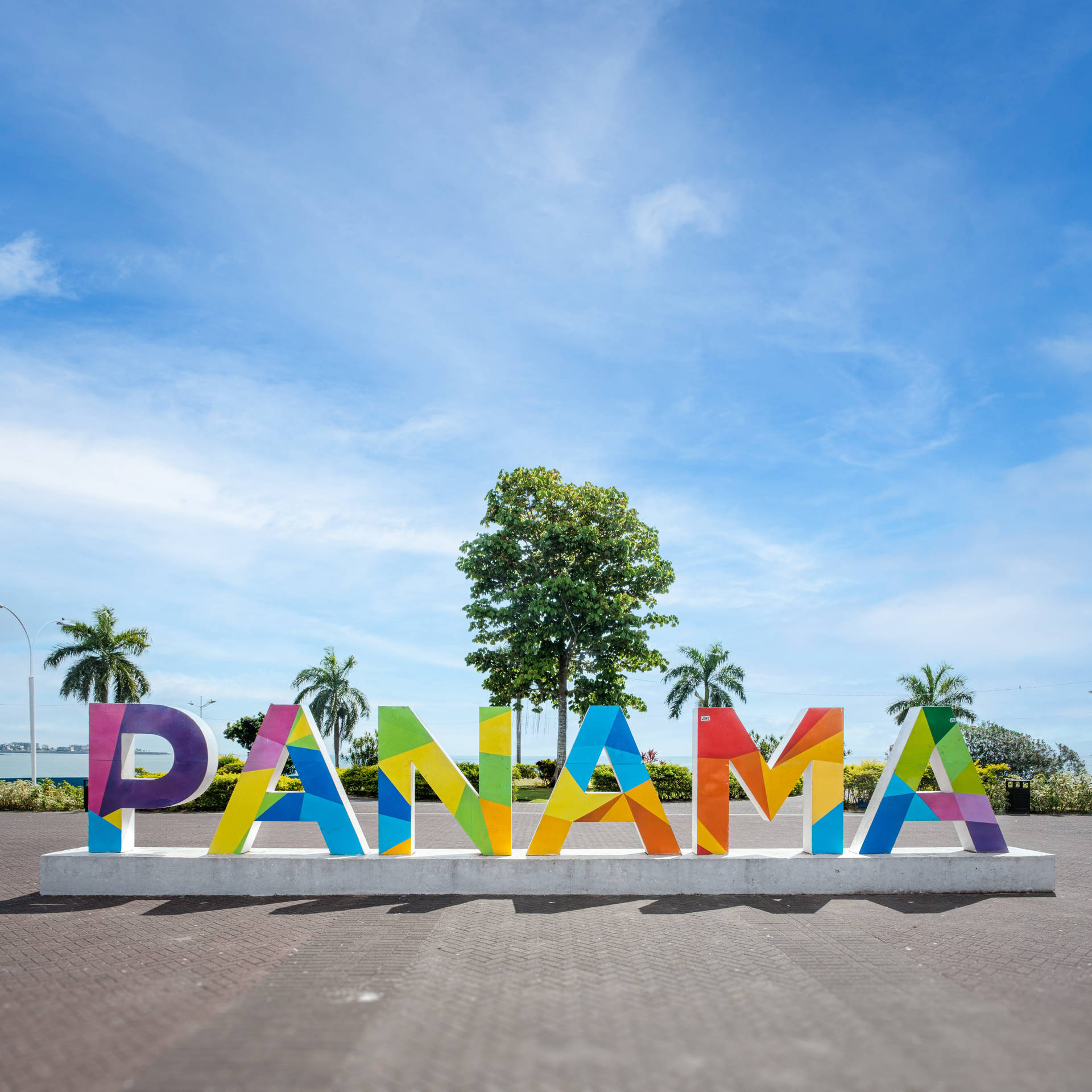 Panama Colorful Sign Background