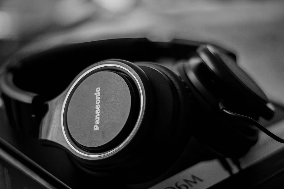 Panasonic Black Headphones Background