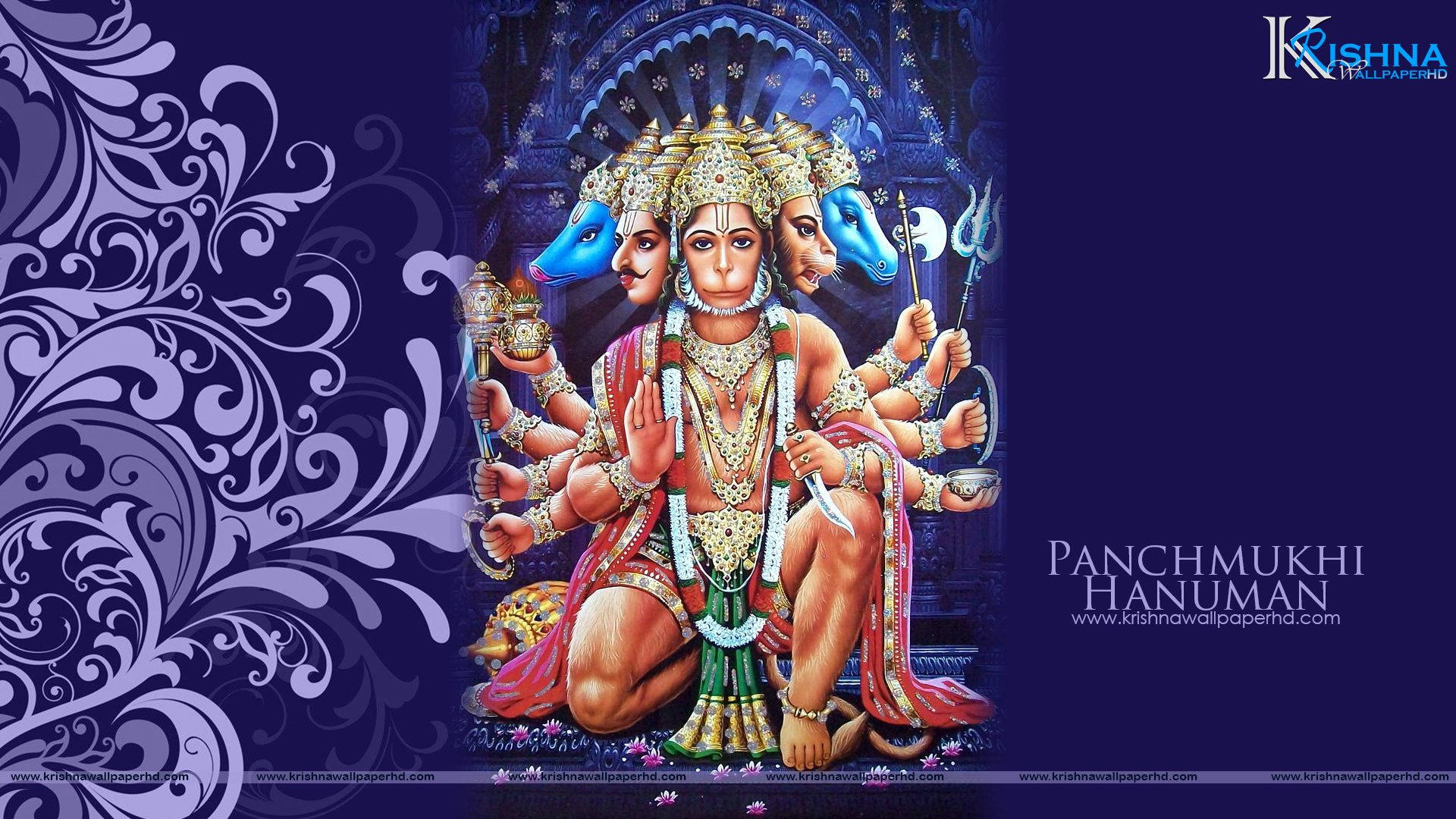 Panchmukhi Hanuman In Blue Altar