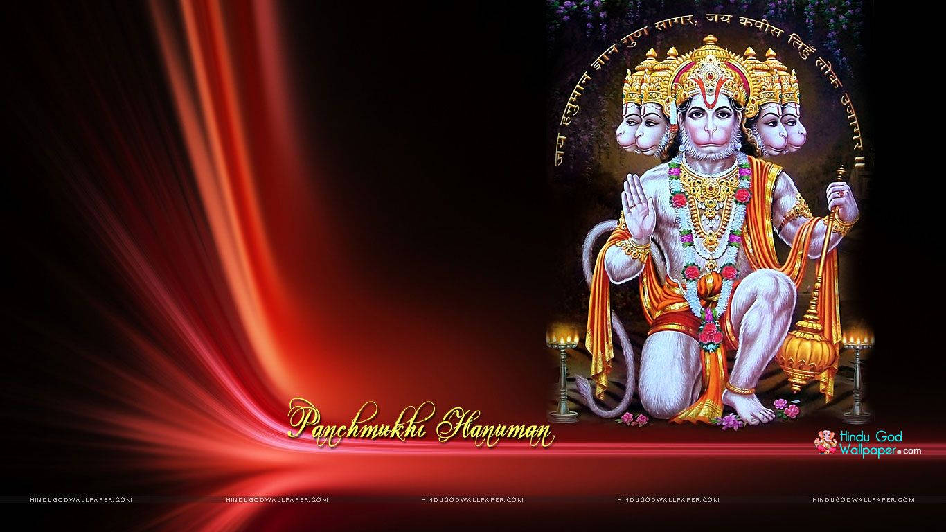 Panchmukhi Hanuman In Elegant Red