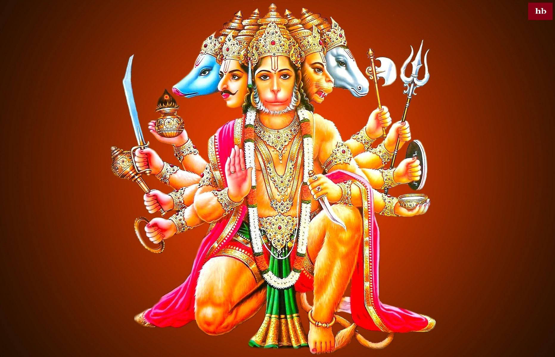 Panchmukhi Hanuman With Weapons