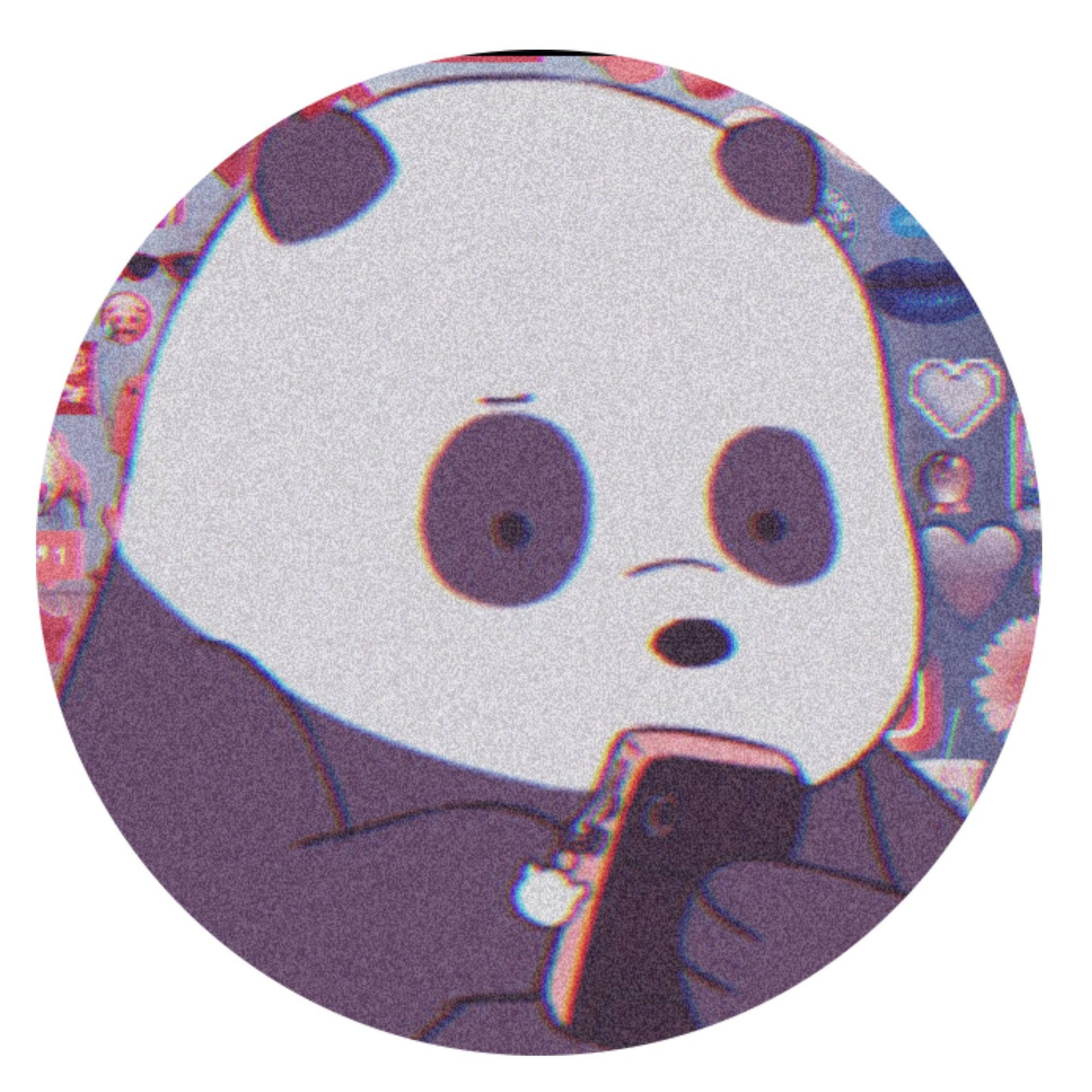 Panda Bear On Phone Instagram Pfp Background