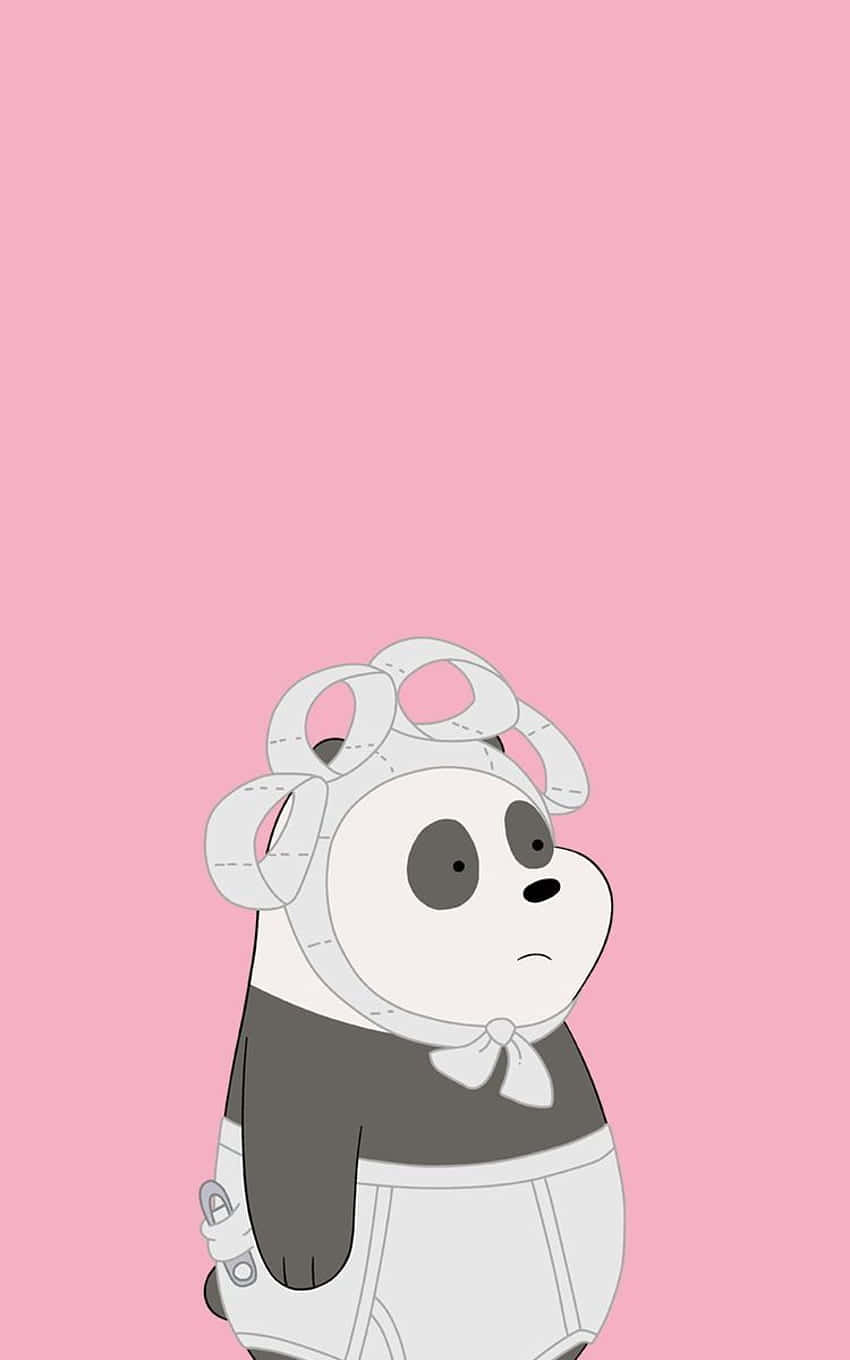 Panda_ Bear_with_ Headphones_ Vector_ Art