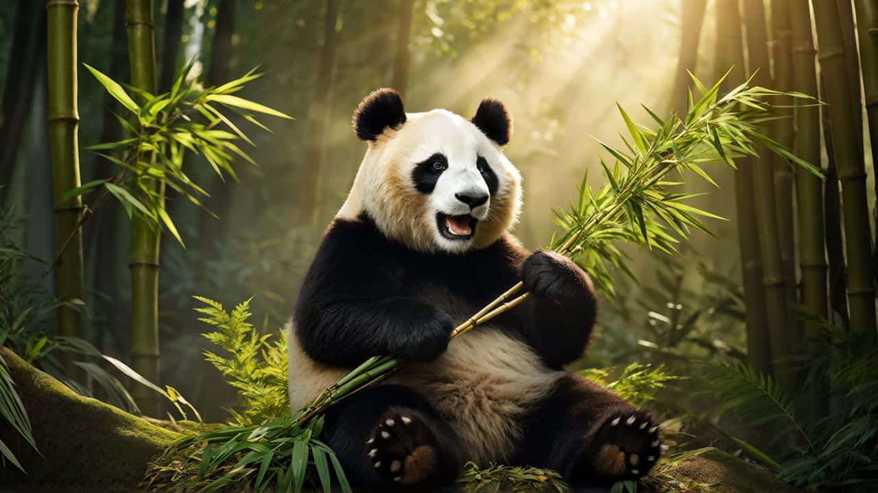 Panda_in_ Sunlit_ Bamboo_ Forest.jpg Background