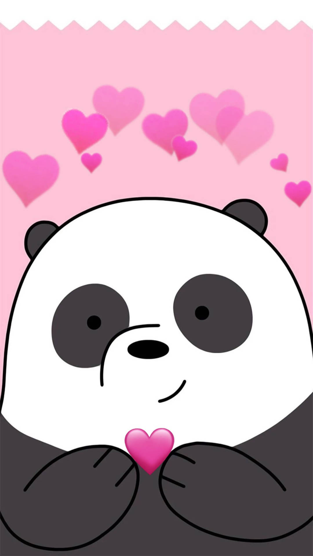 Panda We Bare Bears Heart Background