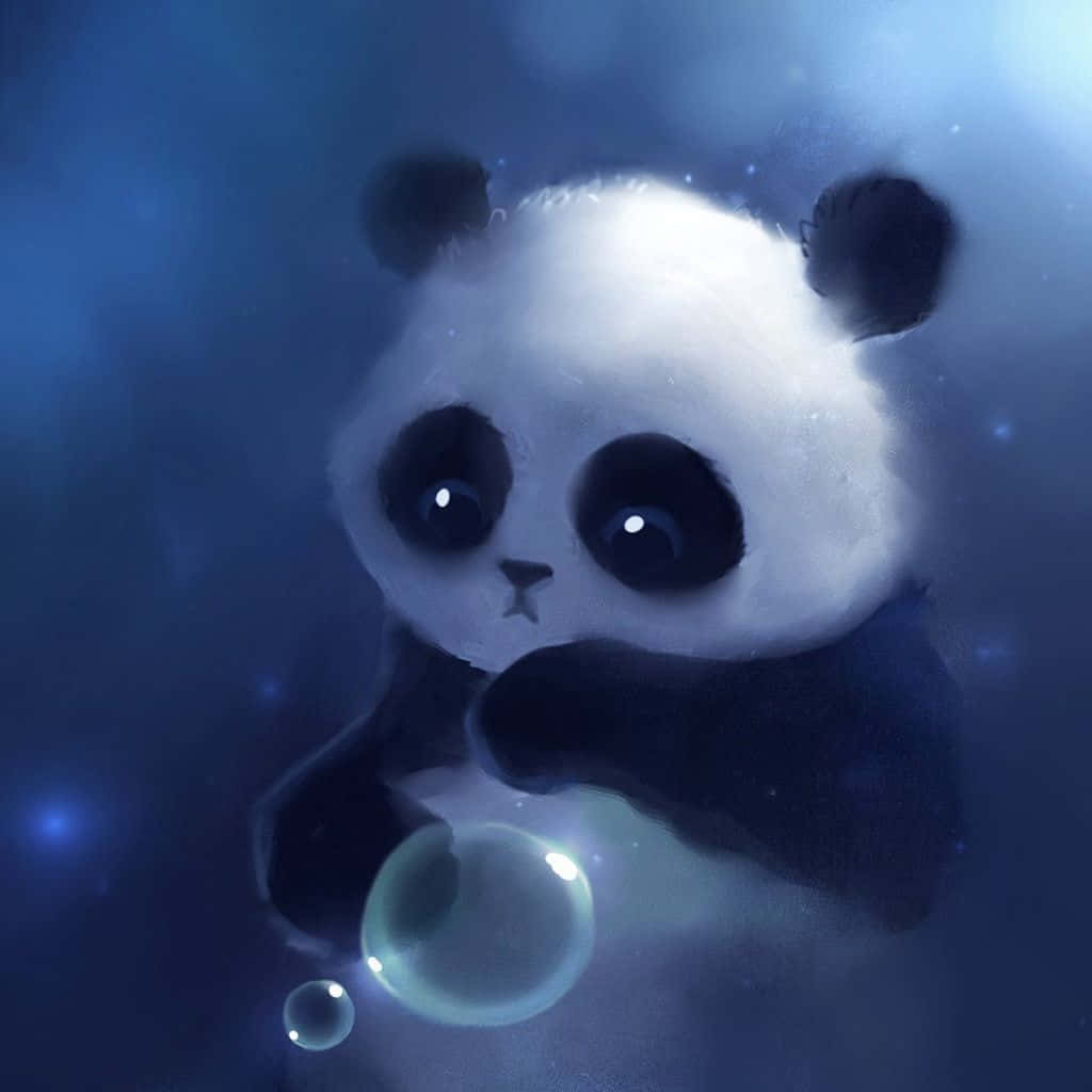 Panda With Bubbles Cute Girly Ipad