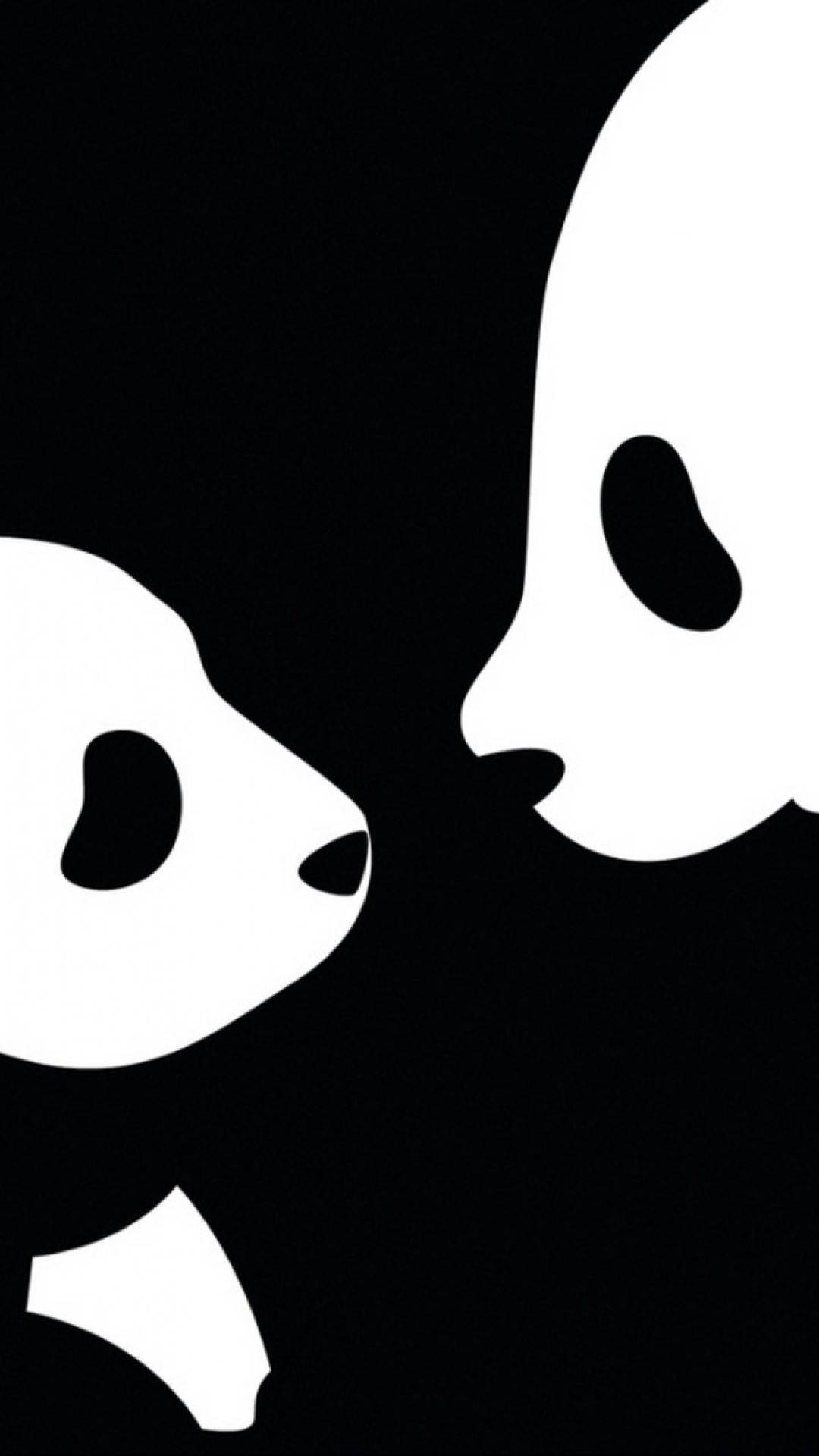 Pandas Black Apple Iphone Background