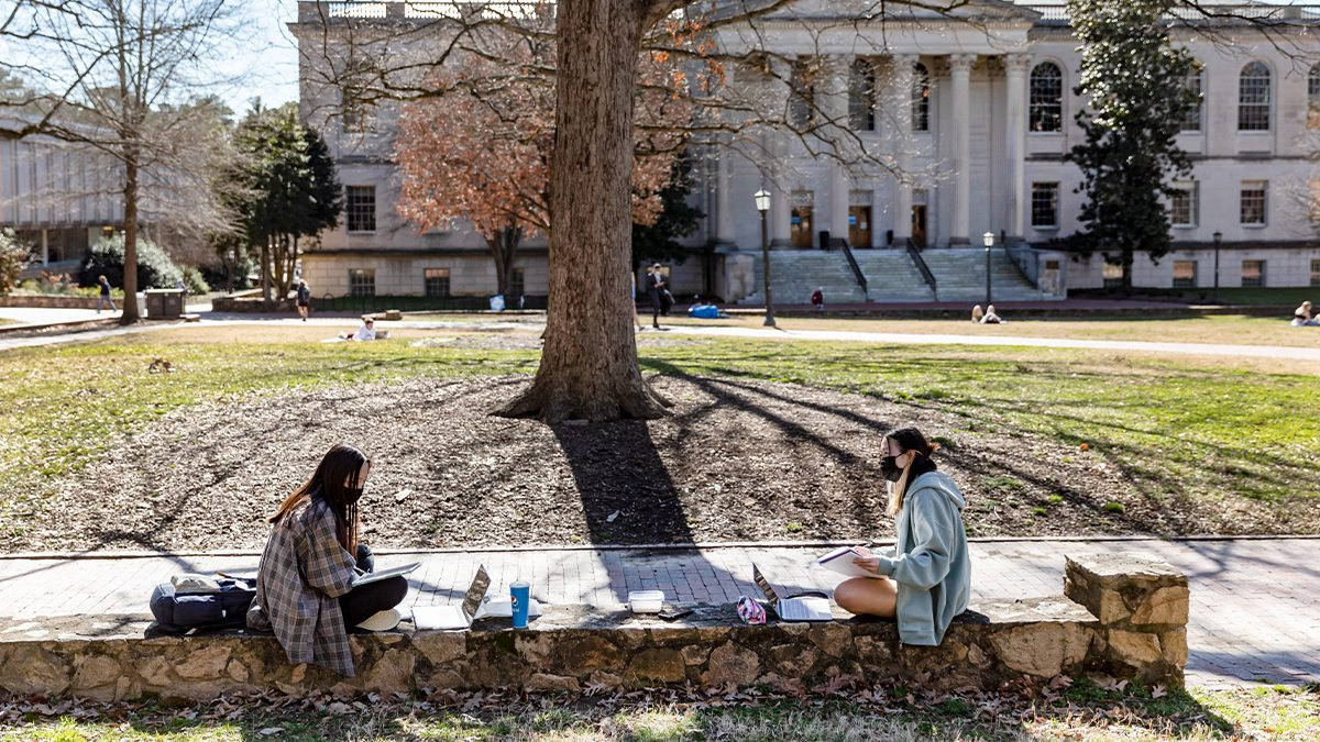 Pandemic Time In University Of North Carolina Background