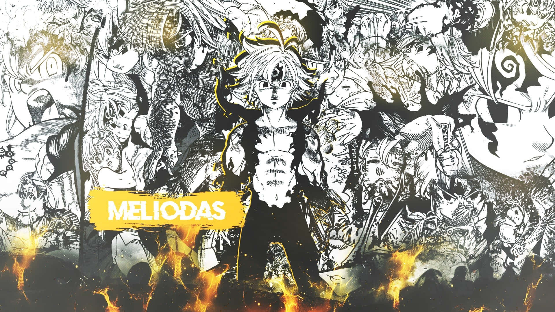 Panel Of Meliodas Seven Deadly Sins 4k Background