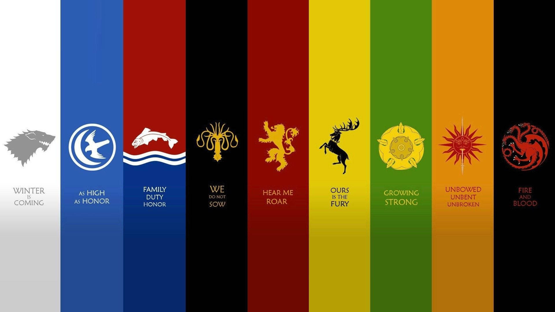 Panel Of Sigil House Lannister Background