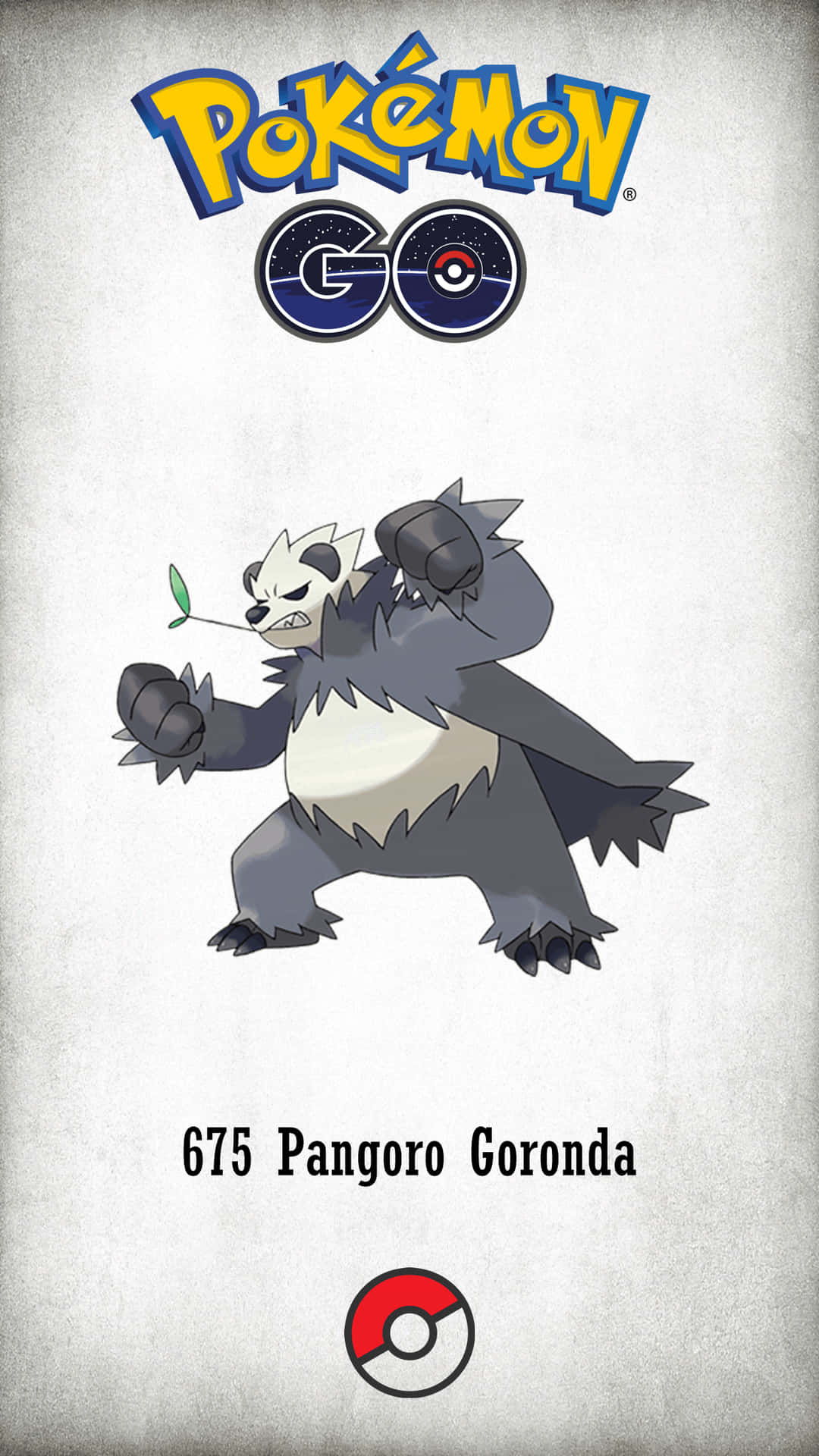 Pangoro White Pokemon Go Poster