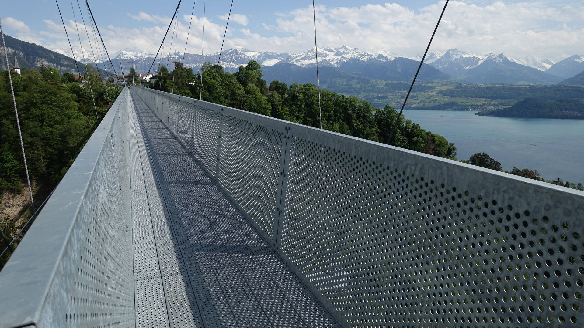 Panorama Bridge Sigriswil Switzerland Background
