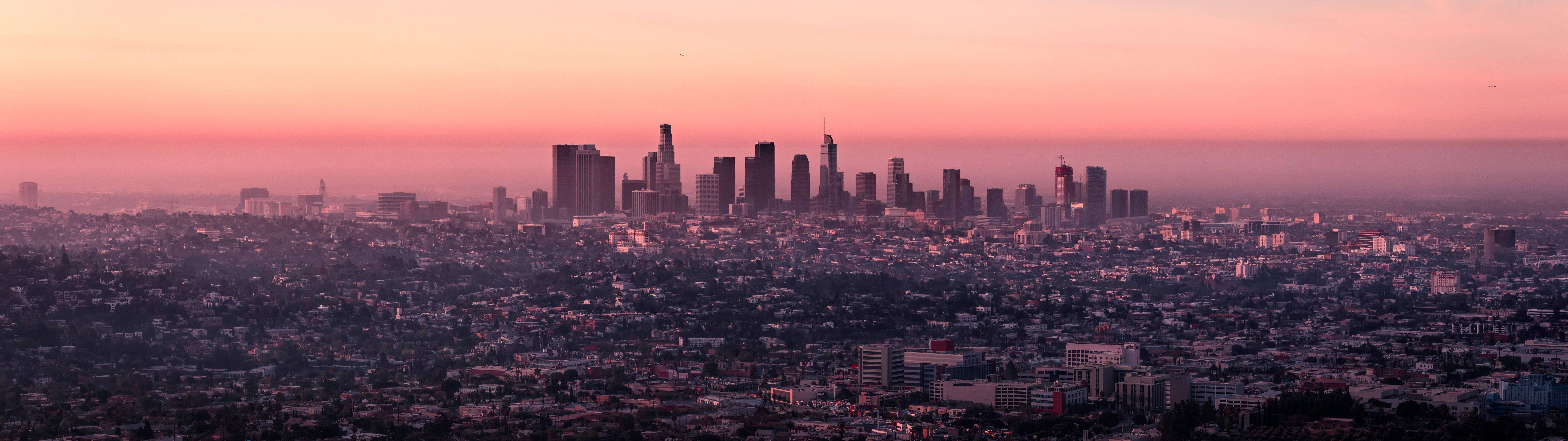 Panorama Of Los Angeles 4k Background