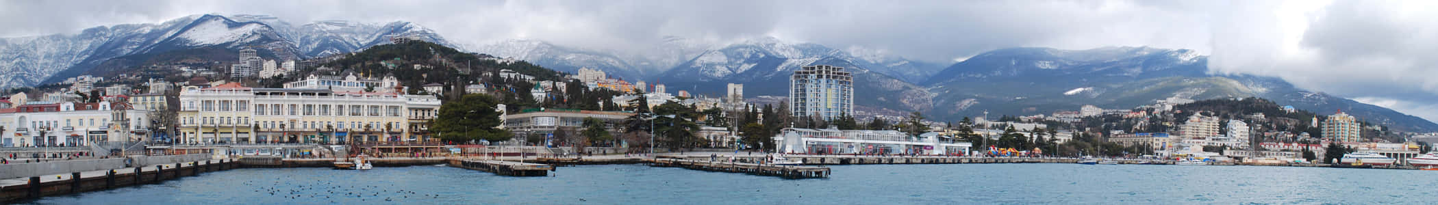 Panorama View Of Yalta Background