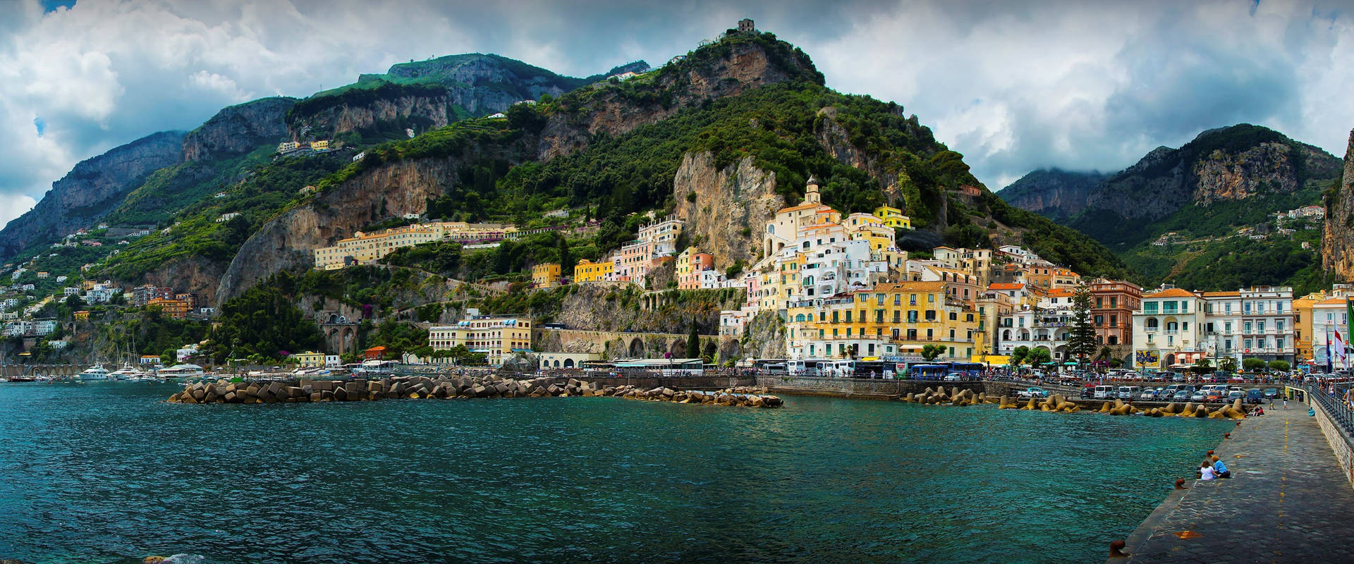 Panoramic Amalfi Coast Salerno Bay