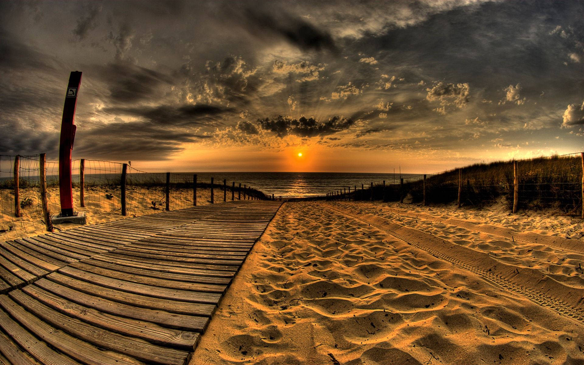 Panoramic Beach Sunset Desktop