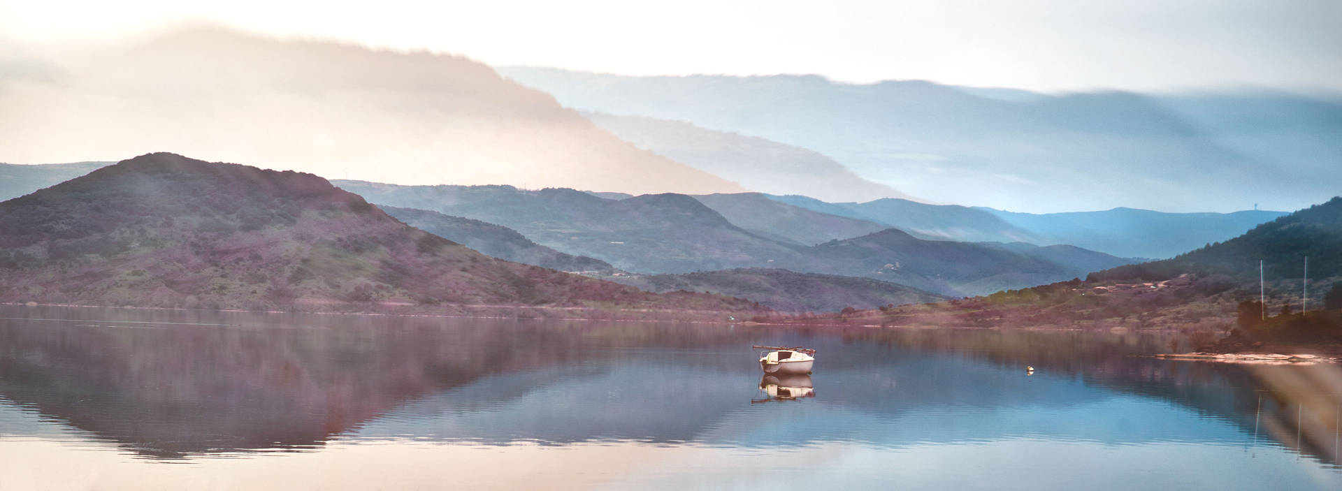 Panoramic Calming Sea Background