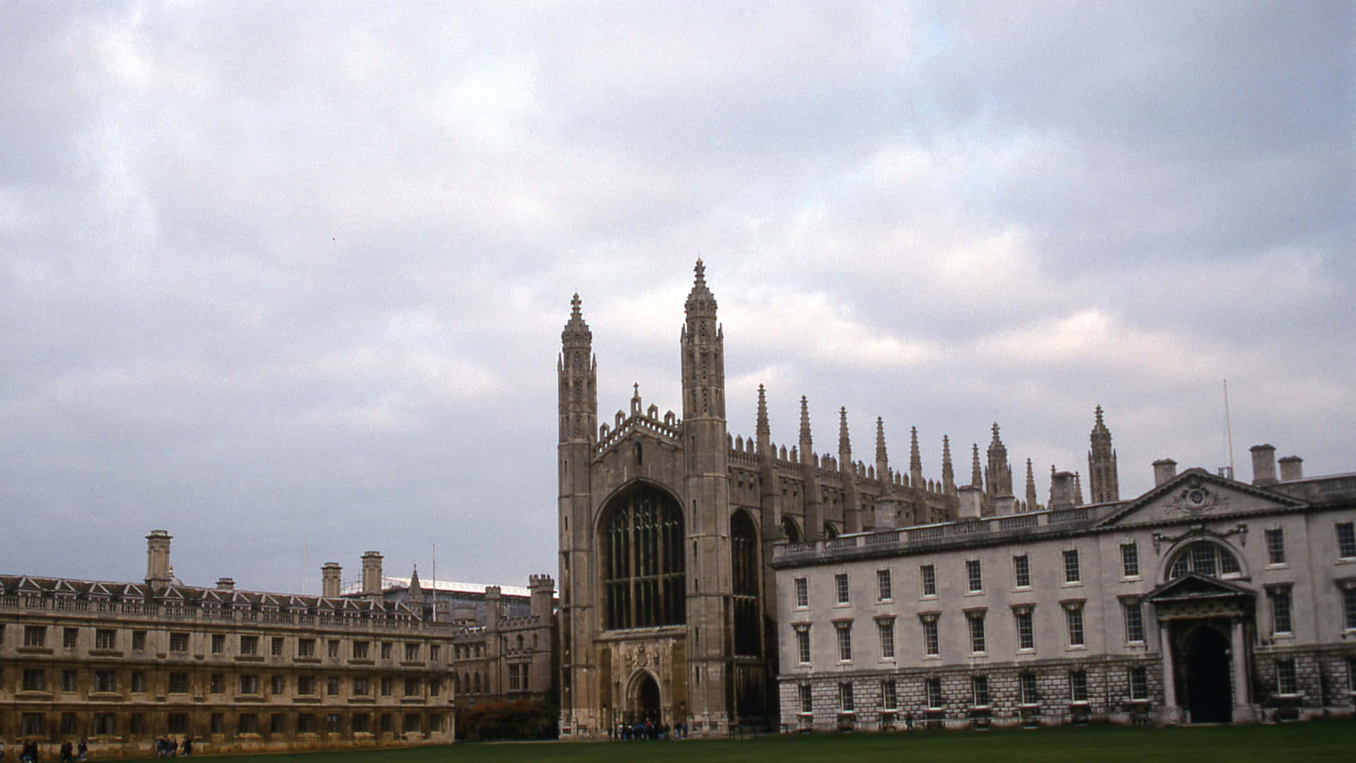 Panoramic Cambridge University With Stormy Sky