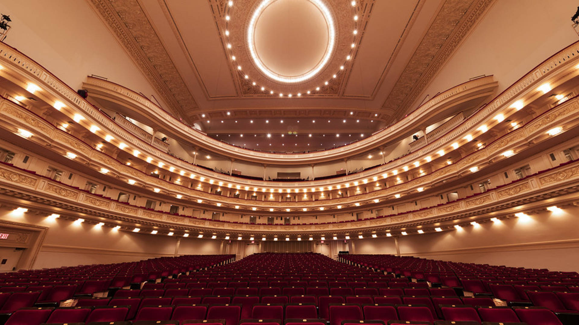 Panoramic Carnegie Hall Seats Background