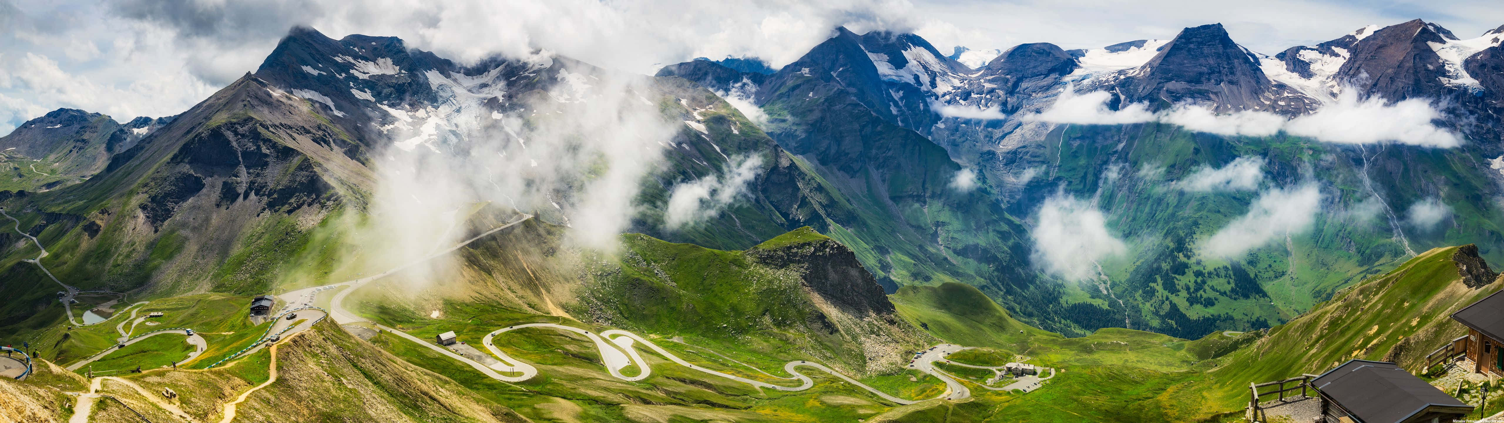 Panoramic_ Mountain_ Pass_with_ Clouds Background