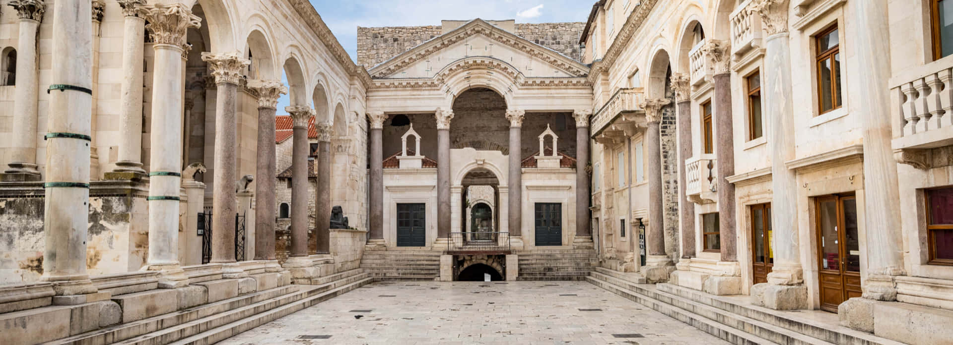 Panoramic Photo Of Diocletians Palace Background