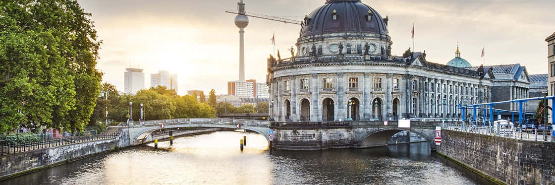 Panoramic Photo Of Museum Island Background