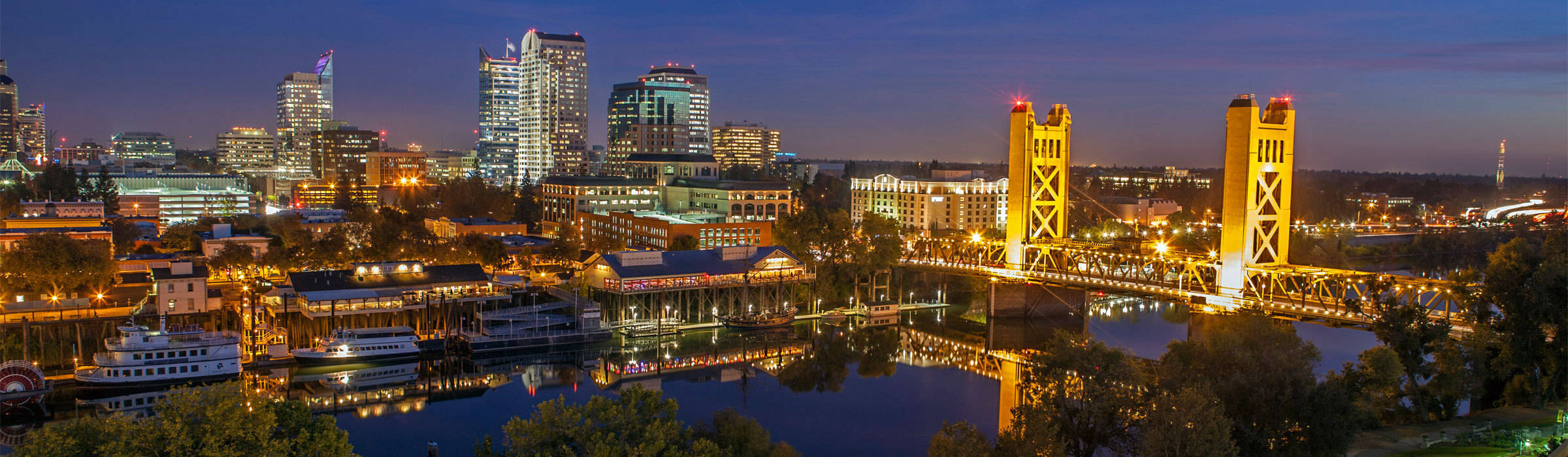 Panoramic Sacramento Skyline Background