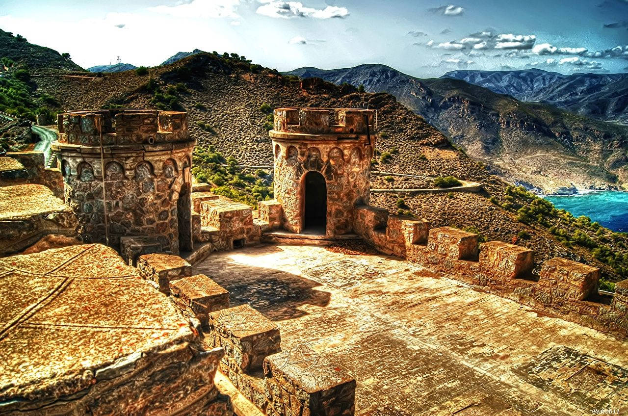 Panoramic View From Cartagena Fort Background