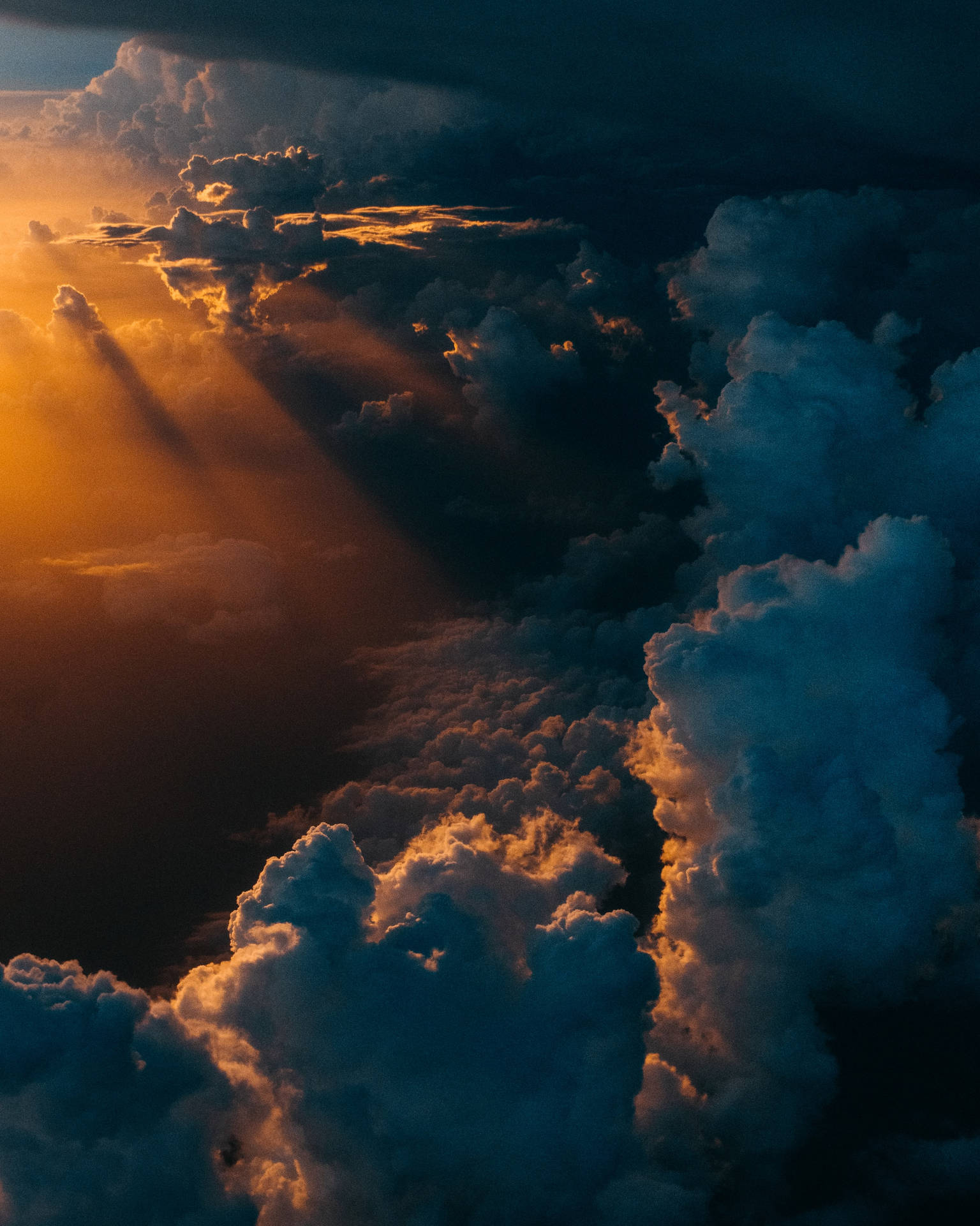 Panoramic View Of Cloudy Skyline Background