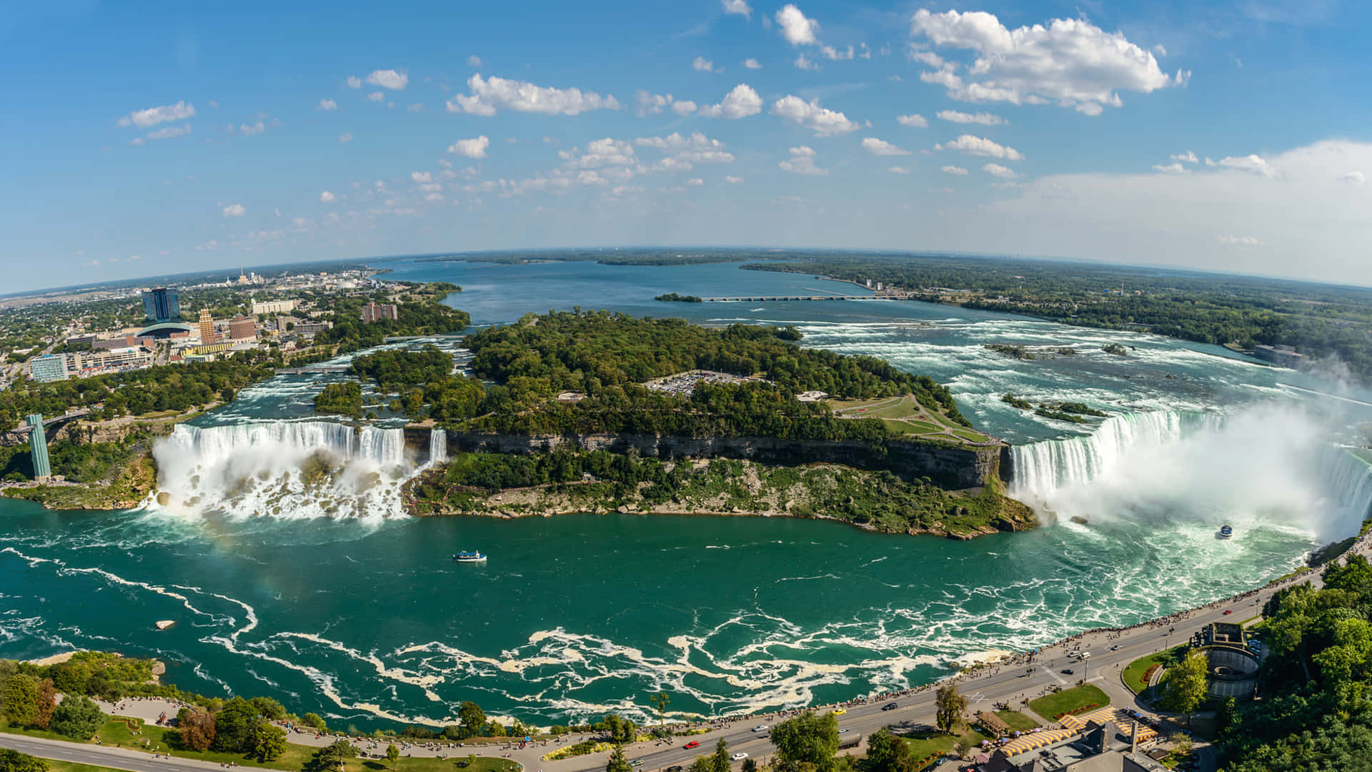 Panoramic View Of Horseshoe Niagara Falls Canada