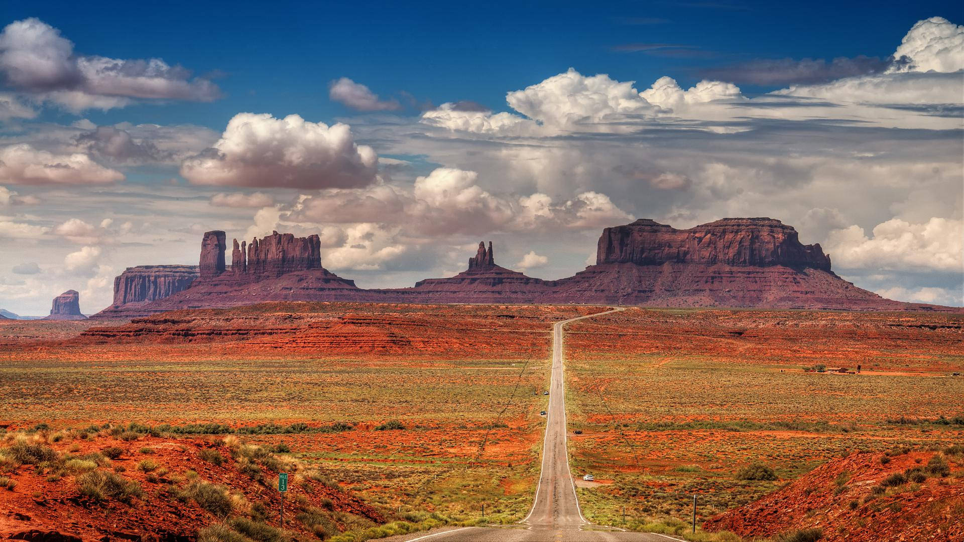 Panoramic View Of Monument Valley Background