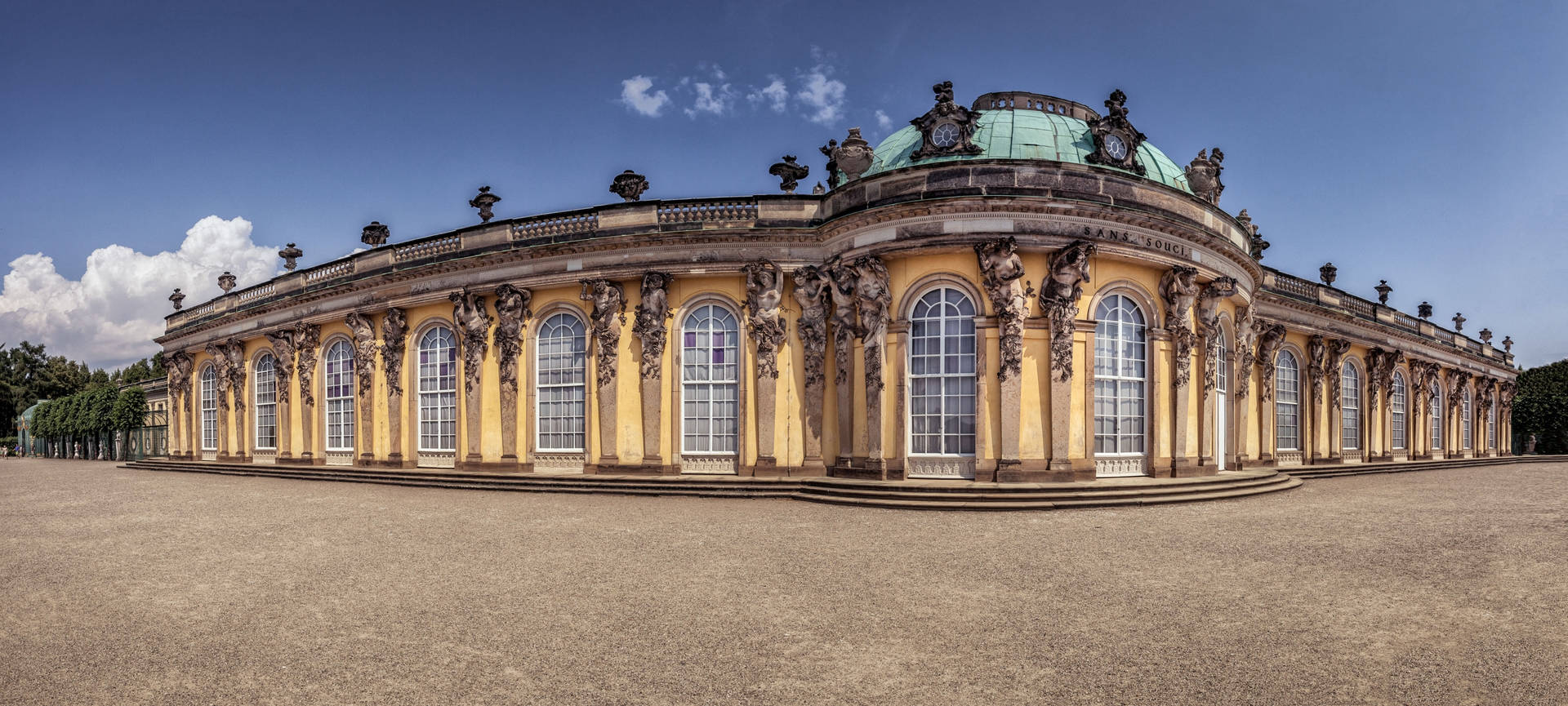 Panoramic View Sanssouci Palace Potsdam Background