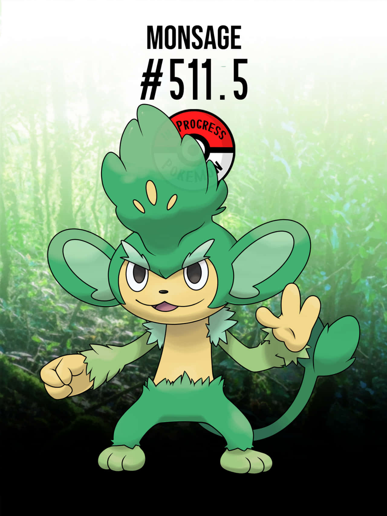 Pansage In Progress Pokémon Background