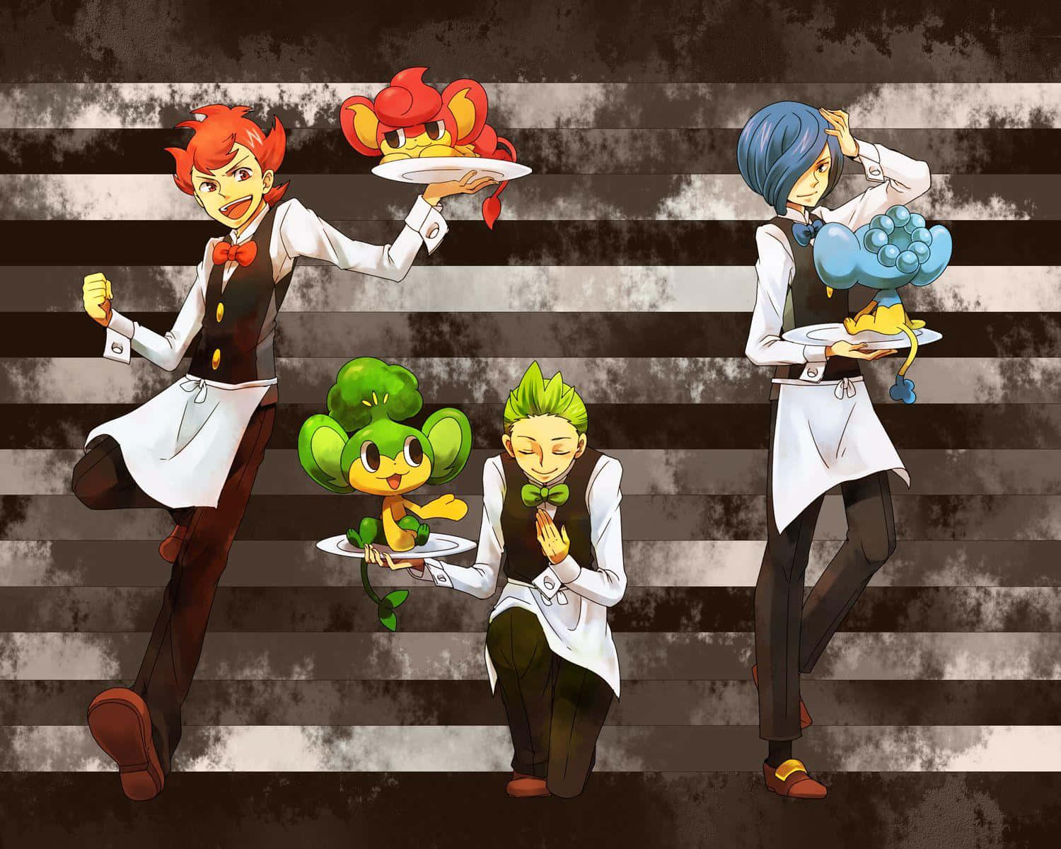 Pansage With The Three Brothers