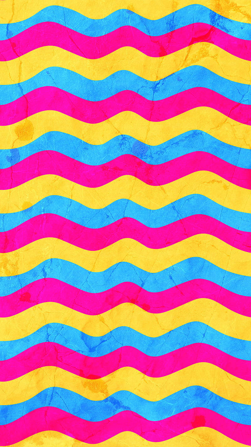 Pansexual Curved Stripes Background