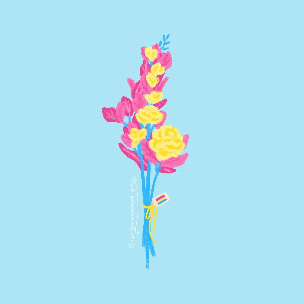Pansexual Flowers Art Background