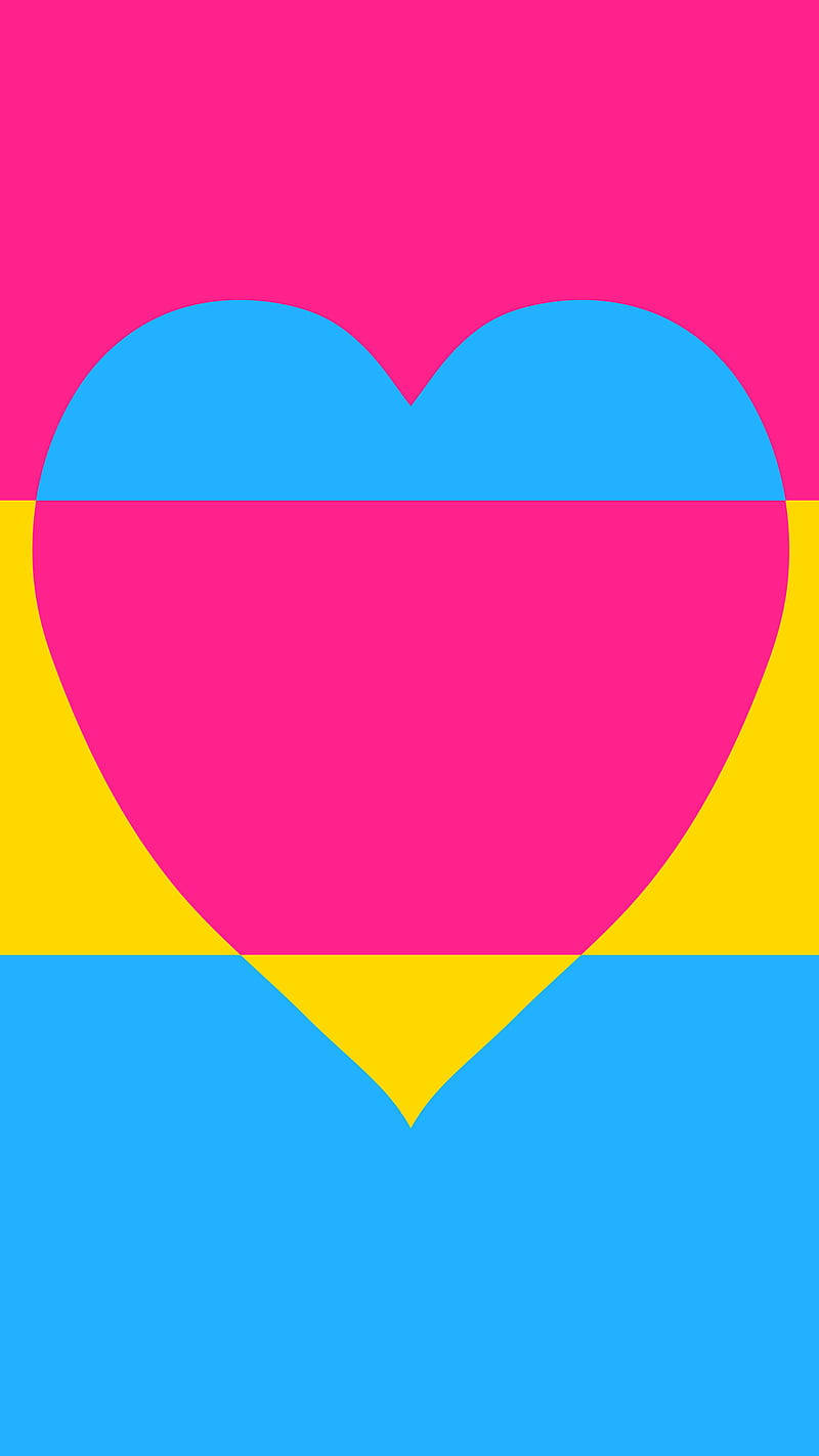 Pansexual Heart Colors